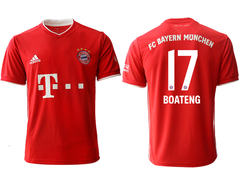 Men 2020-2021 club Bayern Munich home aaa version #17 red Soccer Jerseys->bayern munich jersey->Soccer Club Jersey